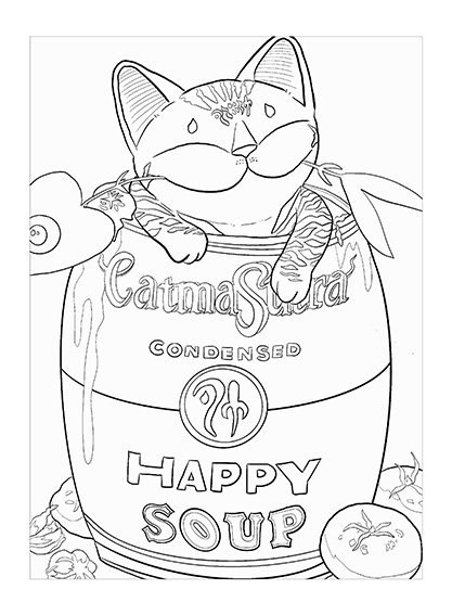 catmaSutra Colouring Book-Happy Soup