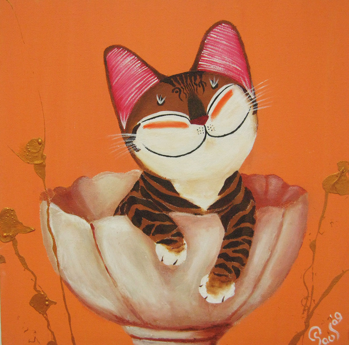 Singapore cat art, Kitty Orange