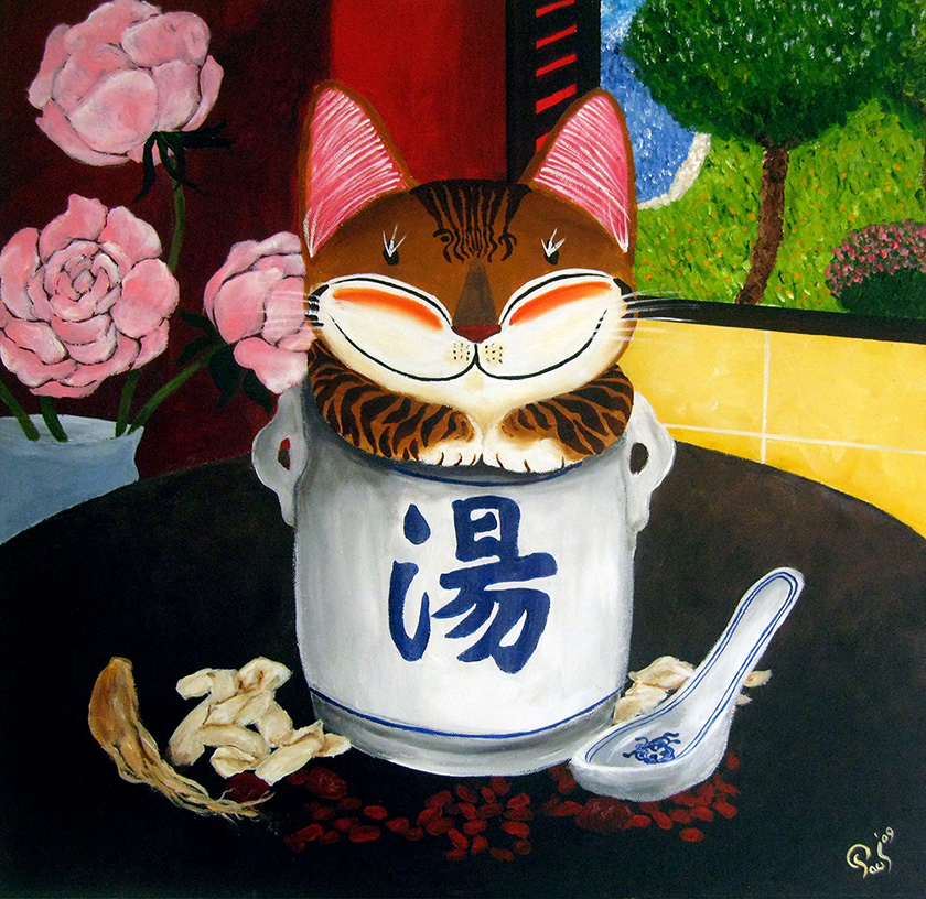 Singapore cat art, Soup Inspector