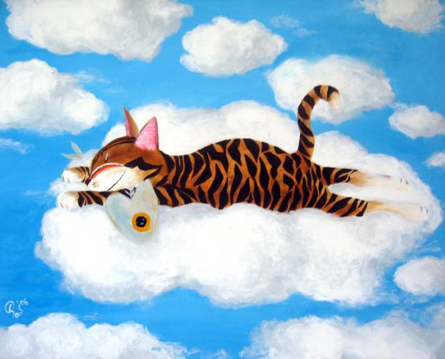 Singapore cat art, Cloud 9