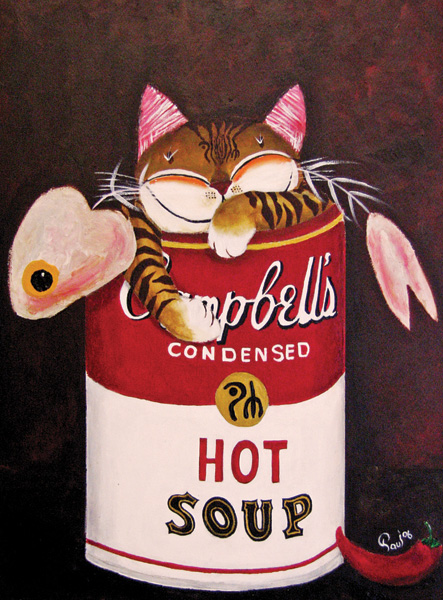 Singapore cat art, Hot Soup