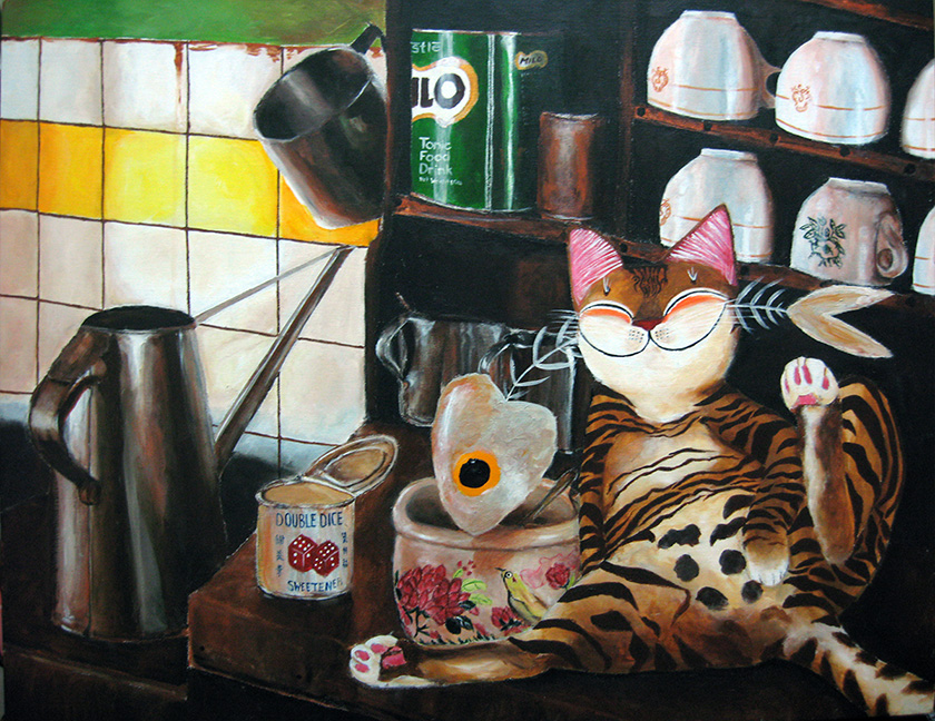 Singapore cat art, Once Upon a Kopitiam