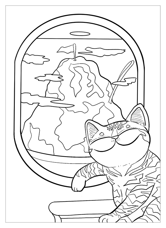 catmaSutra Postcard Colouring Book- Fly by Ice Kachang