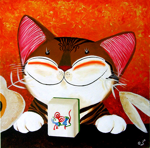 Singapore cat art, The Winning Tile
